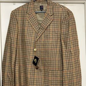 BRAND NEW, Men Plaid Coat size XL
